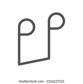 Music icon outline and linear vector.
