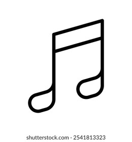 Music icon Outline vector for web ui