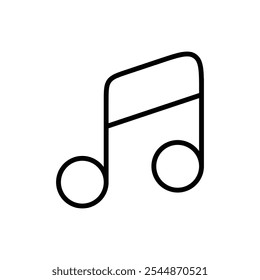 Icono de música Vector de contorno para Web ui