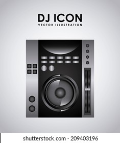 music icon over gray background vector illustration