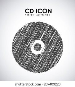 music icon over gray  background vector illustration