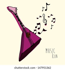 music icon over pink background vector illustration 