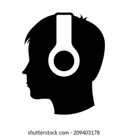 music icon over white  background vector illustration