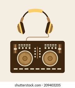 music icon over white background vector illustration 