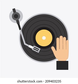 music icon over white background vector illustration 