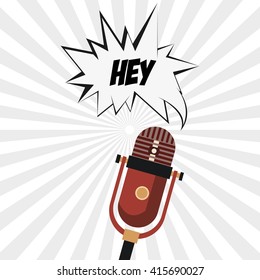 Music icon. Retro concept. Flat illustration, editable vector