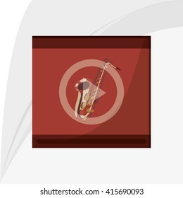 Music icon. Retro concept. Flat illustration, editable vector