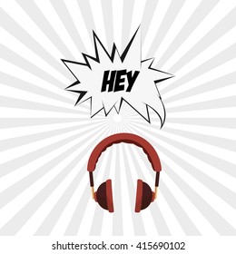 Music icon. Retro concept. Flat illustration, editable vector