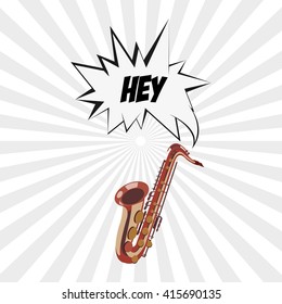 Music icon. Retro concept. Flat illustration, editable vector