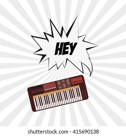Music icon. Retro concept. Flat illustration, editable vector