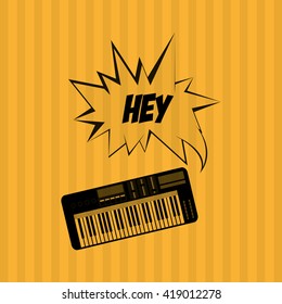 Music icon. Retro concept. Flat illustration