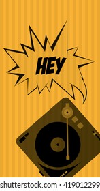 Music icon. Retro concept. Flat illustration