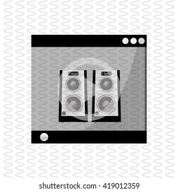Music icon. Retro concept. Flat illustration