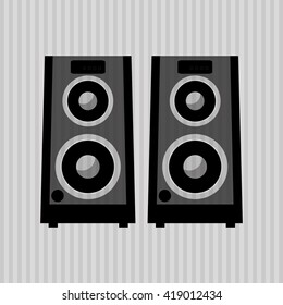 Music icon. Retro concept. Flat illustration