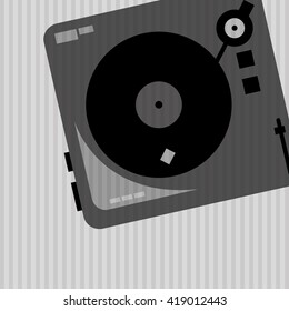 Music icon. Retro concept. Flat illustration