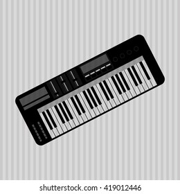 Music icon. Retro concept. Flat illustration