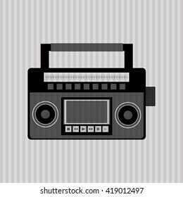 Music icon. Retro concept. Flat illustration
