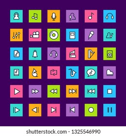 music icon set 