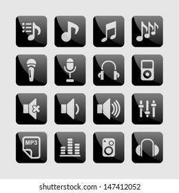 Music icon set