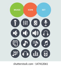 Music icon set