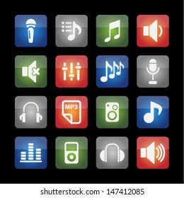 Music icon set