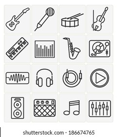 Music icon set