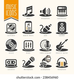 Music icon set