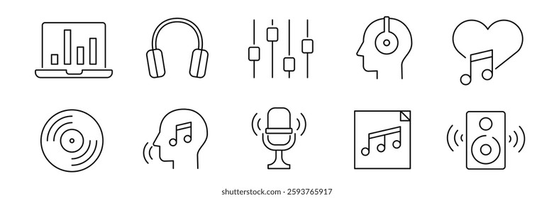 Music icon set. Music icon.
