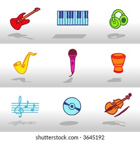 Music icon set