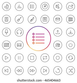 Music Icon Set. 