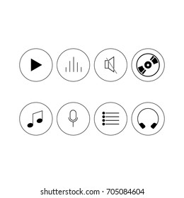 Music icon set