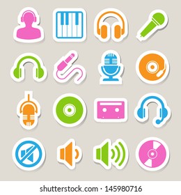Music icon set. Illustration EPS10