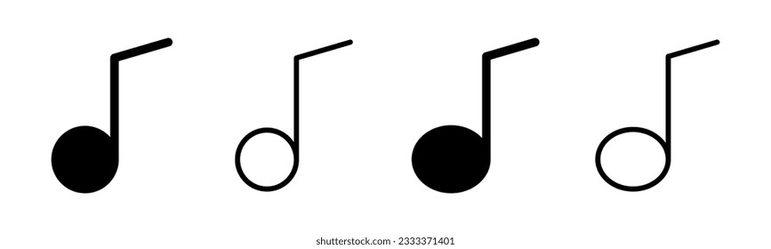 Music icon set illustration. note music sign and symbol