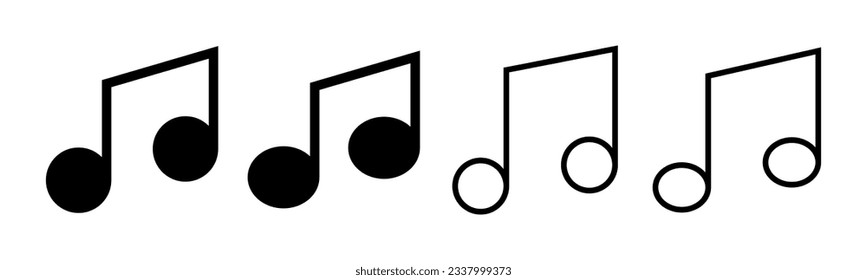 Music icon set illustration. note music sign and symbol