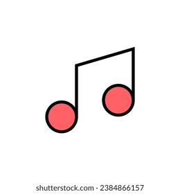 Music icon set illustration. note music sign and symbol