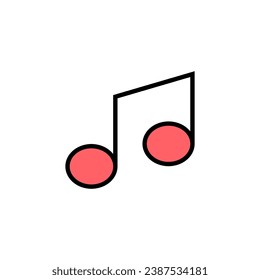 Music icon set illustration. note music sign and symbol
