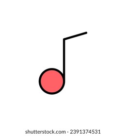 Music icon set illustration. note music sign and symbol