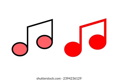 Music icon set illustration. note music sign and symbol