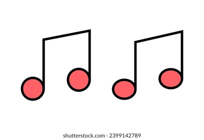 Music icon set illustration. note music sign and symbol