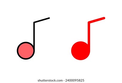 Music icon set illustration. note music sign and symbol