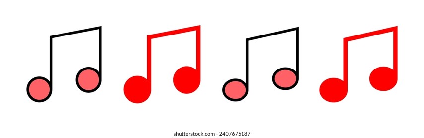 Music icon set illustration. note music sign and symbol