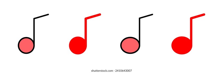 Music icon set illustration. note music sign and symbol