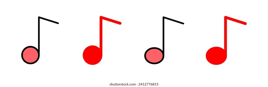 Music icon set illustration. note music sign and symbol