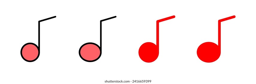 Music icon set illustration. note music sign and symbol