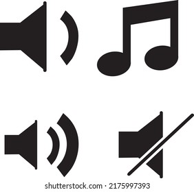 music icon set illustration on white background..eps

