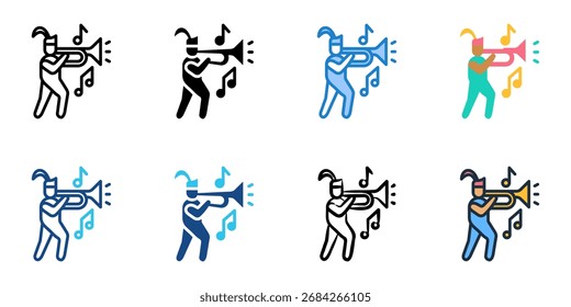 Music icon set multiple style collection 
