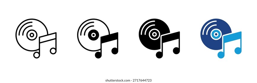 Conjunto de iconos de música colección de estilos múltiples