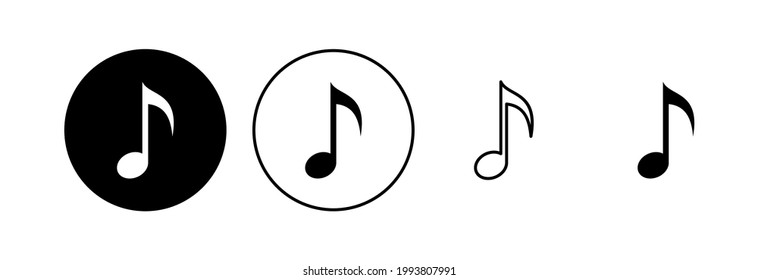Musiksymbol-Set. Musiksymbol-Vektorgrafik