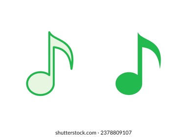 Music icon set. note music icon vector