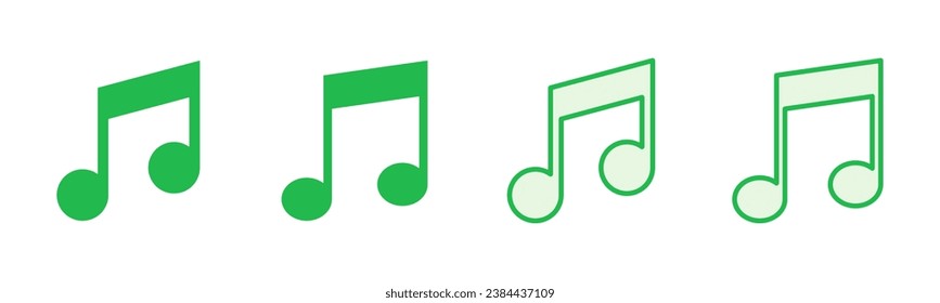 Music icon set. note music icon vector